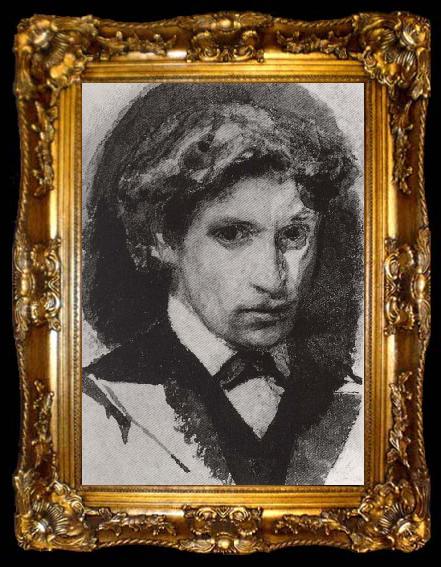 framed  Mikhail Vrubel Self-Portrait, ta009-2
